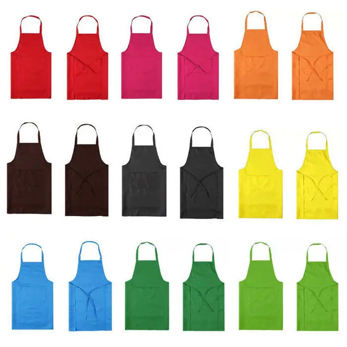 2020 NEW Adjustable Bib Apron Dress Men Women Kitchen Restaurant Chef Classic Cooking Bib