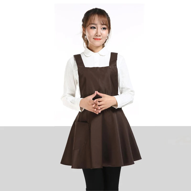 Restaurant Flower Nail Shop Tea Coffee Shop Waitress Apron Dress Women Lady Bar Princess Work Kitchen Cooking Aprons Sexy Waiter