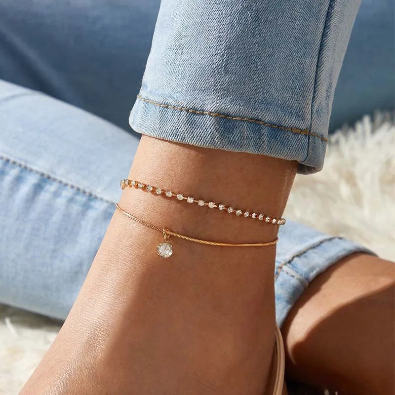 Bohemian Snake Summer Anklets For Women Ankle Bracelet Set On Leg Chain Femme Barefoot Jewelry Beach Accessories Mujer