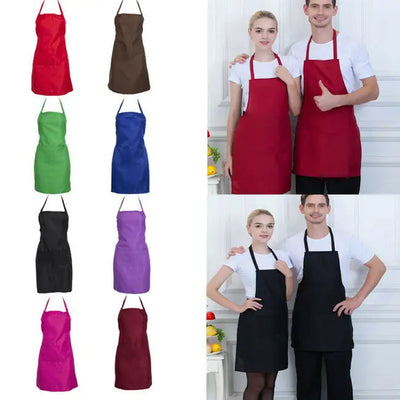 2020 NEW Adjustable Bib Apron Dress Men Women Kitchen Restaurant Chef Classic Cooking Bib