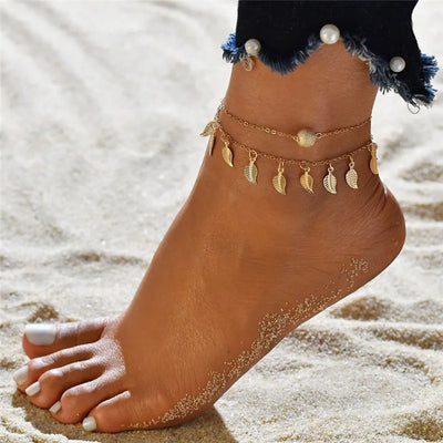Bohemian Snake Summer Anklets For Women Ankle Bracelet Set On Leg Chain Femme Barefoot Jewelry Beach Accessories Mujer