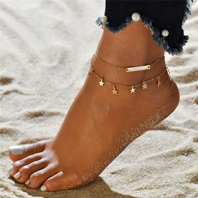 Bohemian Snake Summer Anklets For Women Ankle Bracelet Set On Leg Chain Femme Barefoot Jewelry Beach Accessories Mujer