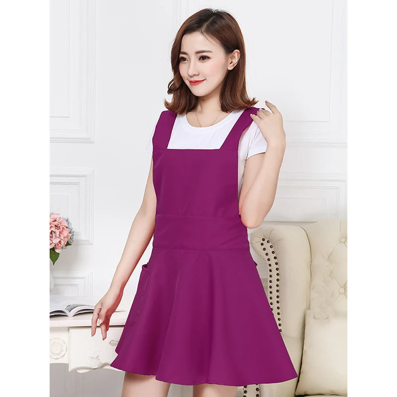 Restaurant Flower Nail Shop Tea Coffee Shop Waitress Apron Dress Women Lady Bar Princess Work Kitchen Cooking Aprons Sexy Waiter