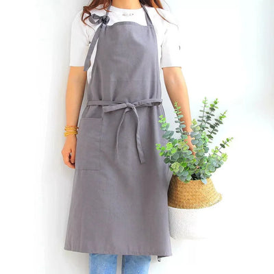 Breathable Cotton Apron for Women Oversized Flower Coffee Shop Apron Lightweight Kitchen Apron Hairdresser Bib Garden Overaller