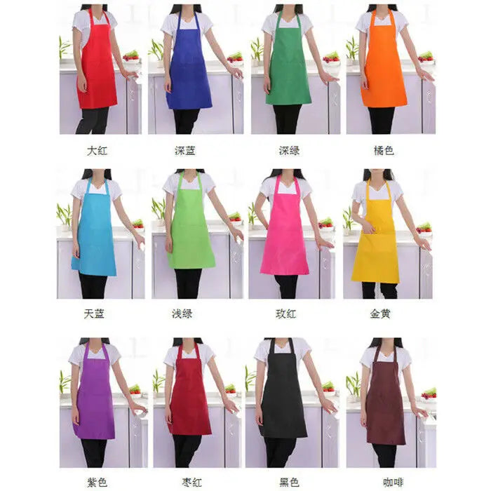 2020 NEW Adjustable Bib Apron Dress Men Women Kitchen Restaurant Chef Classic Cooking Bib