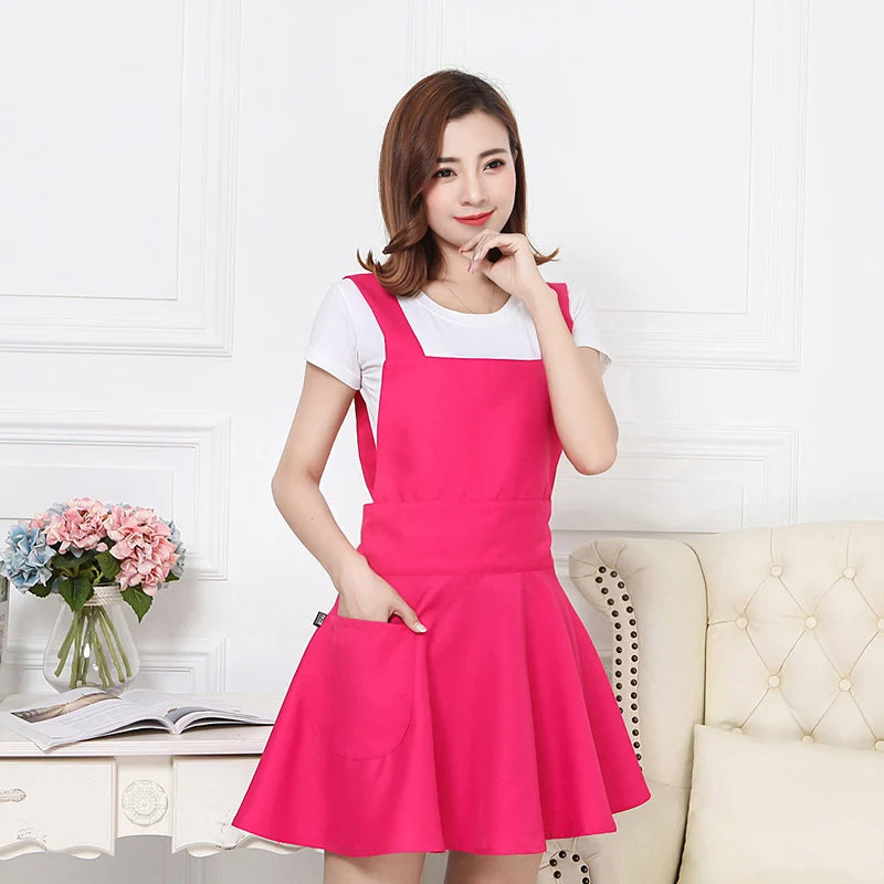 Restaurant Flower Nail Shop Tea Coffee Shop Waitress Apron Dress Women Lady Bar Princess Work Kitchen Cooking Aprons Sexy Waiter