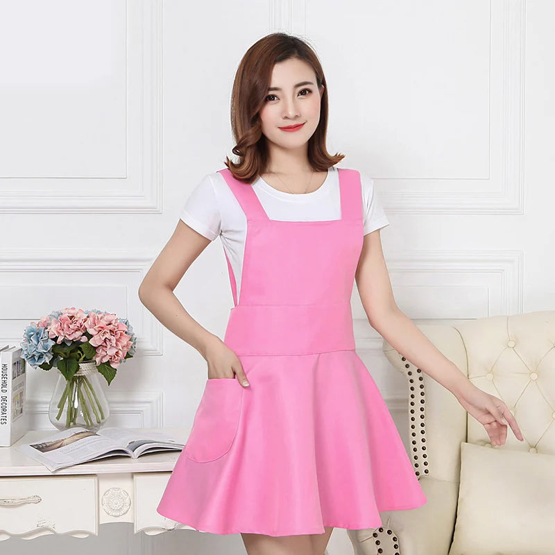 Restaurant Flower Nail Shop Tea Coffee Shop Waitress Apron Dress Women Lady Bar Princess Work Kitchen Cooking Aprons Sexy Waiter