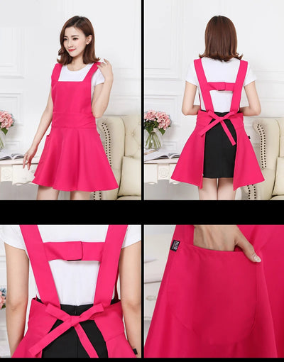 Restaurant Flower Nail Shop Tea Coffee Shop Waitress Apron Dress Women Lady Bar Princess Work Kitchen Cooking Aprons Sexy Waiter