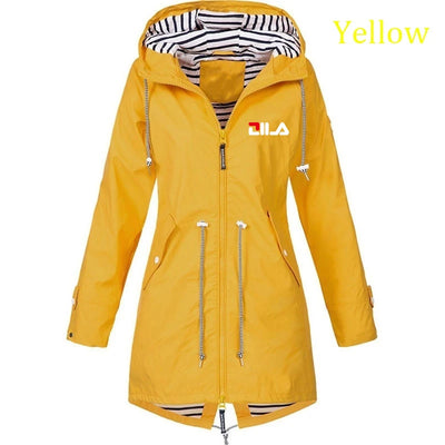 2023 New Women's Windproof Waterproof Jacket Outdoor Climbing Long Sleeve Hooded Coat Fashion Windbreaker Raincoat (S-5XL)