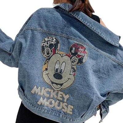 chaquetas para mujeres Cartoon Fashion Denim Coat Streetwear Trendy Mens Women Jackets New Korean Loose Harajuku Couples Tops