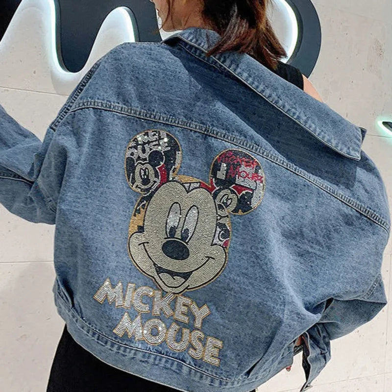 chaquetas para mujeres Cartoon Fashion Denim Coat Streetwear Trendy Mens Women Jackets New Korean Loose Harajuku Couples Tops