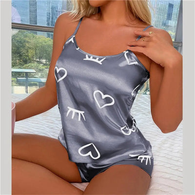 Couple Pajamas Set Sexy Ice Silk Satin Sleepwear Long Sleeve Pijama Female Home Suit Soft Loungewear Sleepsuit Winter Nightwear