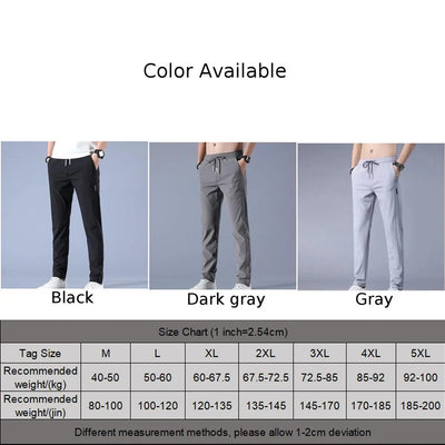 Men's Trousers Loose Straight-Leg Casual Pants Thin Quick-Drying Sports Pants