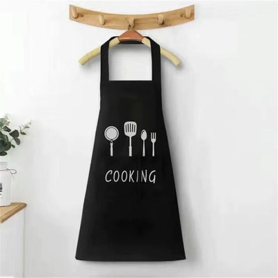 Cute Japanese Floral Canvas Apron Fashion Breathable Maid Dress with Waistband Home Kitchen Cooking Restaurant Women Workwear