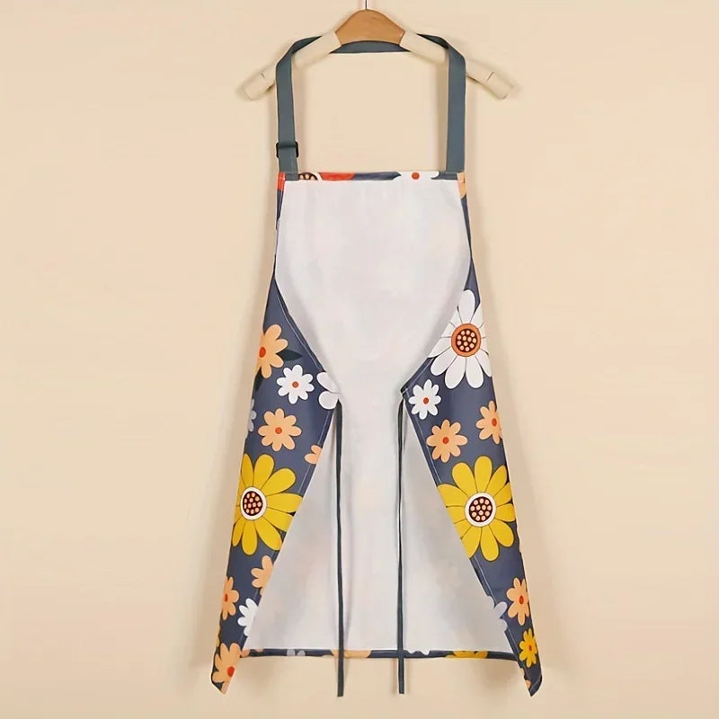 New Cotton Canvas Fashion Waterproof Apron Kitchen Aprons for Women Men Cooking Female Adult Waist Thin Breathable Male Work