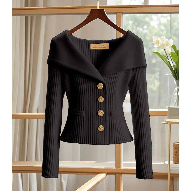 2025 New Women Cardigan Sweater High Quality High-end chic Long Sleeve Knitwear Autumn Winter Female Clothes Sweater Jacket