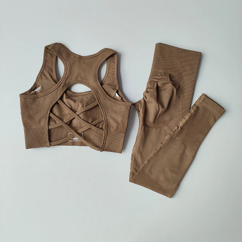 2PCS Sports Bra Women&