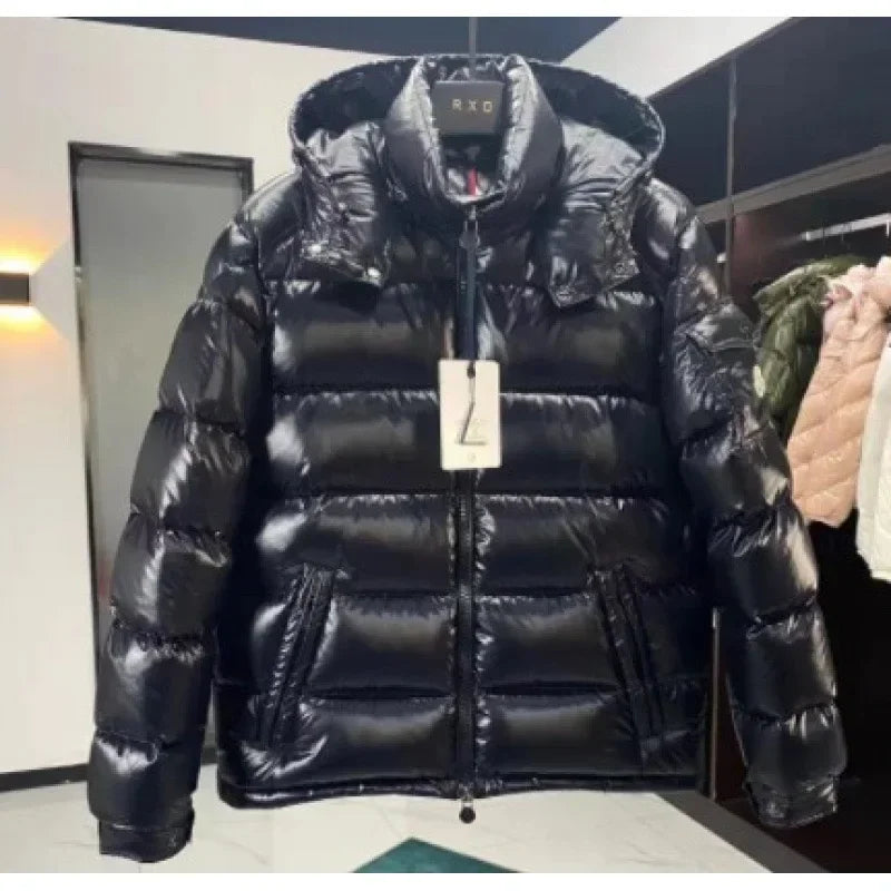 Winter Women Men Shiny Puffer Jacks hooled occasional Duck Down Coats High Quality Male Outdoor safe Moncler Warm Jackets