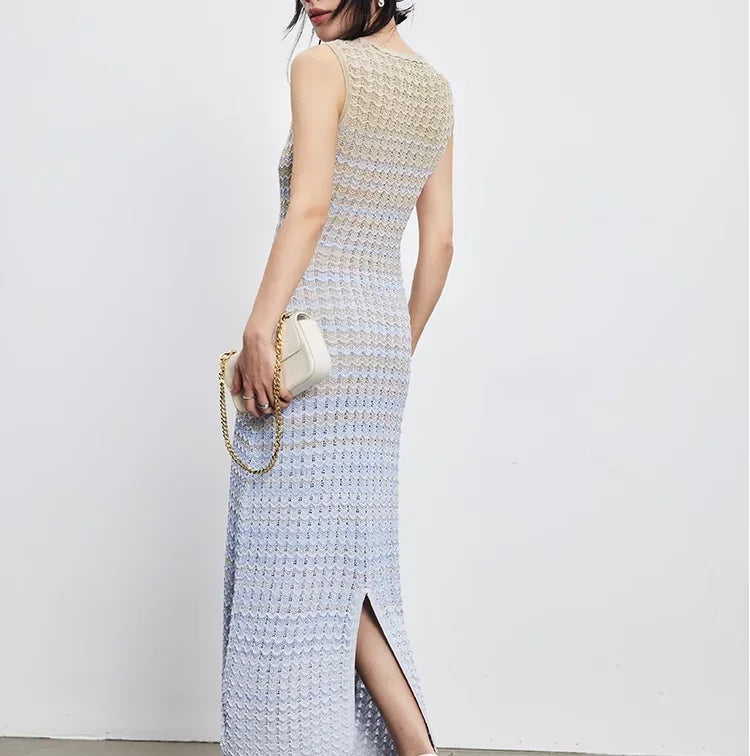 2024 Knitted Long Dress Women&