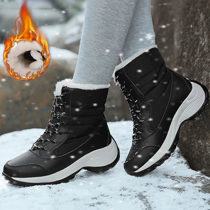 Snow Boots Women New Ladies Shoes Platform Shoes Woman Flat Keep Warm Boots Ladies Casual Plush Botas Mujer Winter Shoes Women