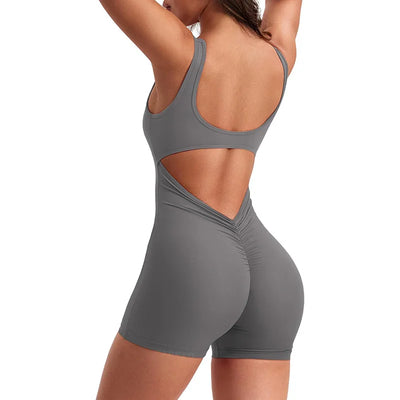 One-Piece Yoga Jumpsuit Skinny Short Sportswear Woman Gym Clothing Workout Clothes Fitness Stretch Bodysuit For Women tracksuit