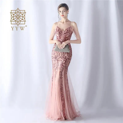 Formal Dresses for Prom Wedding Party Dress Evening Luxury 2024 Elegant Pretty Women's Special Events Long Cocktail Sequin