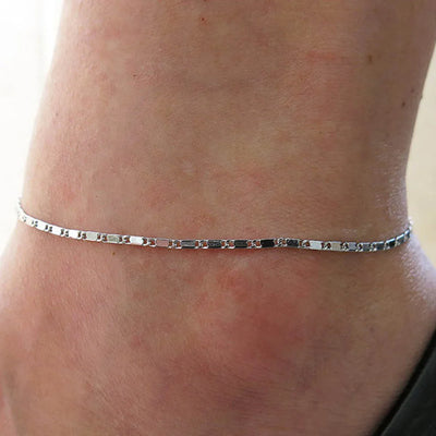 New Fashion Foot Chain Tibetan Silver Hollow Plum Flowers Heart-Shaped Anklet For Women