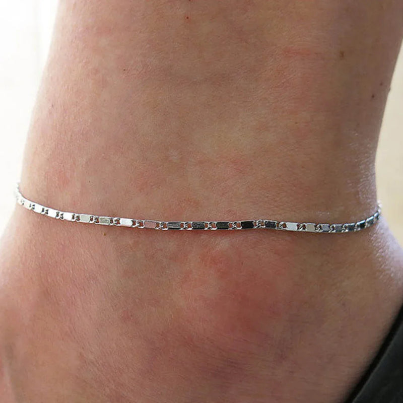 New Fashion Foot Chain Tibetan Silver Hollow Plum Flowers Heart-Shaped Anklet For Women