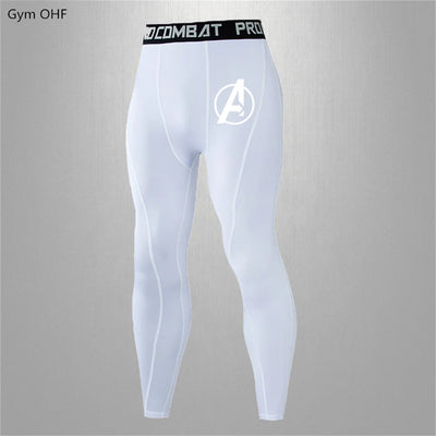 Men Compression Tights Men run Quick Dry Gym Leggings Basketball Pants Base Layer Jogging Pants Elastic Skinny Sports Trousers