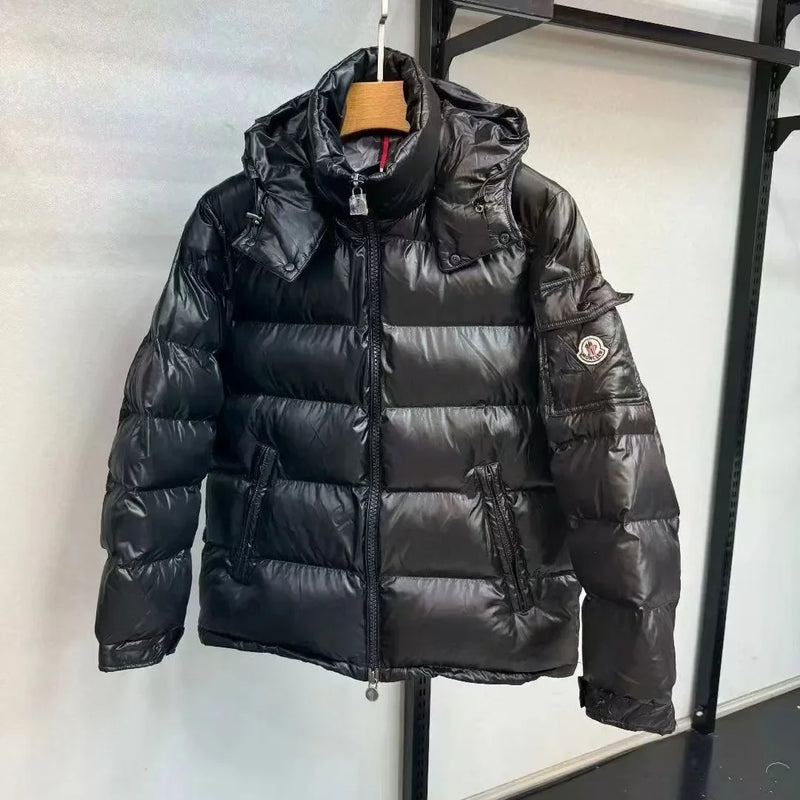 Winter Women Men Shiny Puffer Jacks hooled occasional Duck Down Coats High Quality Male Outdoor safe Moncler Warm Jackets