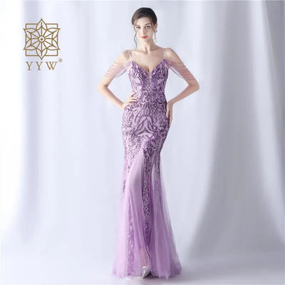 Formal Dresses for Prom Wedding Party Dress Evening Luxury 2024 Elegant Pretty Women's Special Events Long Cocktail Sequin