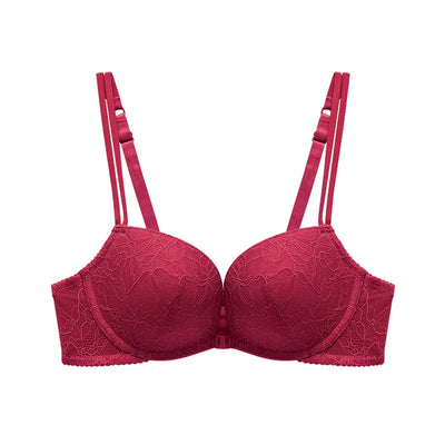 Front Buckle Three-Quarters Cup Bra Without Steel Support Sexy Beauty Back Comfortable Personality Underwear