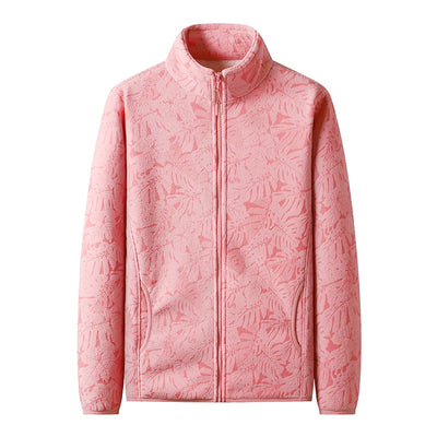 Autumn And Winter Female Leisure Versatile New Printed Brushed Fleece Coat For Women With Thickened Warm Cardigan Sports Jacket