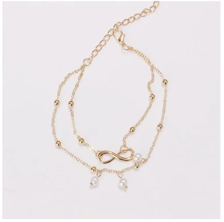New Personalized Butterfly Pendant Anklet Summer Beach Leg Chain Handcrafted Anklet Gold And Silver Headwear Wholesale And Retai