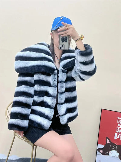 Winter Coats Woman 2024 Women's Fur Coat  Women High Street Luxury Big Fur Collar Woman Clothing Fur Jacket Female Overcoats