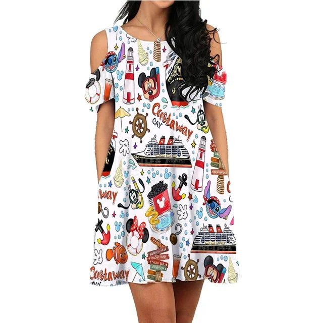 2024 Disney Mickey Cruise Sexy Dress Women&