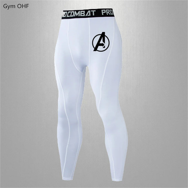 Men Compression Tights Men run Quick Dry Gym Leggings Basketball Pants Base Layer Jogging Pants Elastic Skinny Sports Trousers