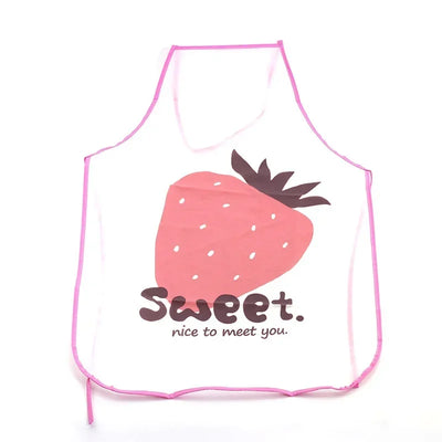 Lovely Fruit Apron Sleeveless Waterproof Anti-oil Aprons Kitchen Cooking Waist Bib Creative Women Apron 48*68cm