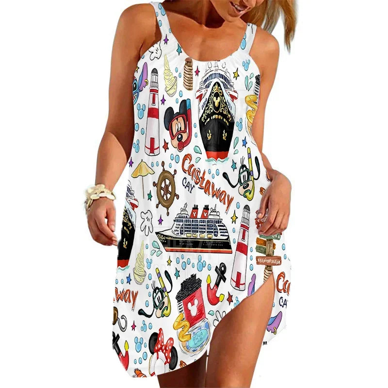 2024 Disney Mickey Cruise Sexy Dress Women&