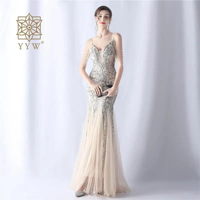 Formal Dresses for Prom Wedding Party Dress Evening Luxury 2024 Elegant Pretty Women's Special Events Long Cocktail Sequin