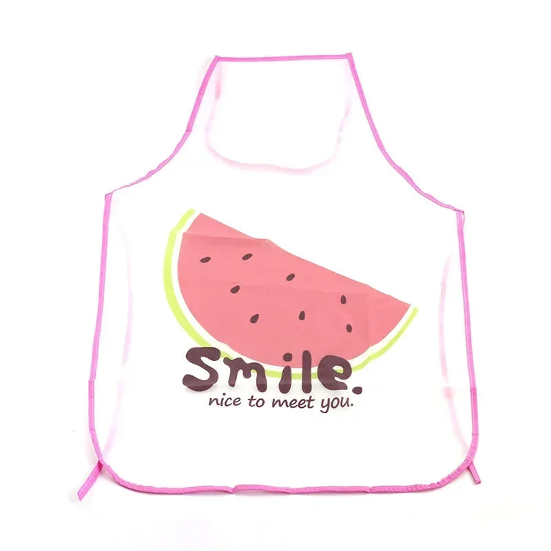 Lovely Fruit Apron Sleeveless Waterproof Anti-oil Aprons Kitchen Cooking Waist Bib Creative Women Apron 48*68cm