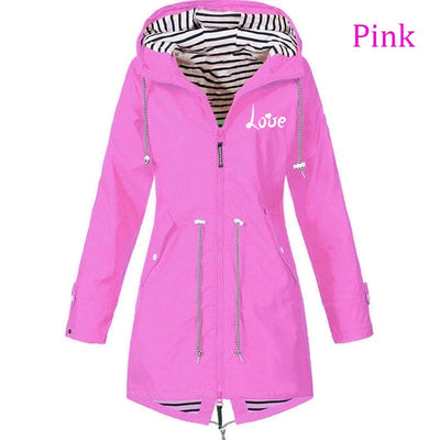 2023 New Women's Windproof Waterproof Jacket Outdoor Climbing Long Sleeve Hooded Coat Fashion Windbreaker Raincoat (S-5XL)