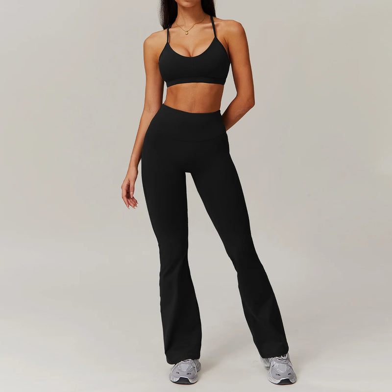 Yoga Set 2PCS Gym Clothes Sportswear Yoga Suit Women Fitness Set Tracksuits Sports Bra Gym Leggings Zipper Jacket Athletic Wear