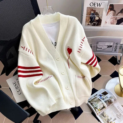 White Sweater Spring and Autumn Women's Coat Cardigans Women Clothing Kawaii Clothes Cardigan Women Womens Sweater Scute Sweater