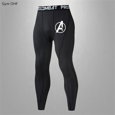 Men Compression Tights Men run Quick Dry Gym Leggings Basketball Pants Base Layer Jogging Pants Elastic Skinny Sports Trousers