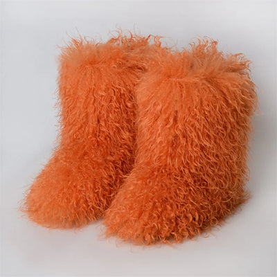 Winter Shoes Women's Winter Fluffy Faux Fur Boots Woman Plush Warm Snow Boots Luxury Footwear Girls Furry Fur Bottes Fashion