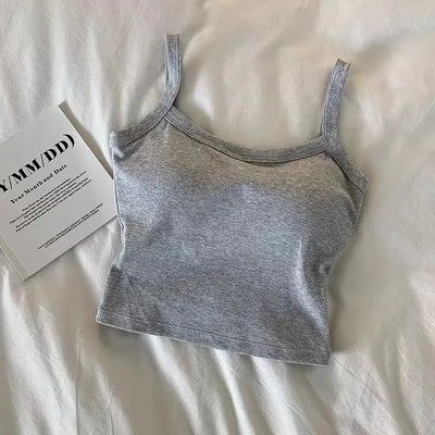 Crop Top Women Sexy Sleeveless Tops Fashion Female Underwear Lady's Camisole Girl Basic T-shirt Vest Lingerie Bras Tube Tops Hot