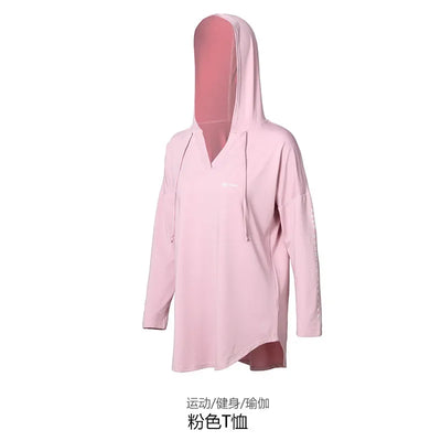 New yoga and fitness suit long sleeved sports running gym oversized women's clothing, belly covering, slimming and loose fitting