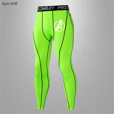 Men Compression Tights Men run Quick Dry Gym Leggings Basketball Pants Base Layer Jogging Pants Elastic Skinny Sports Trousers