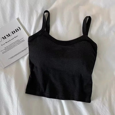 Crop Top Women Sexy Sleeveless Tops Fashion Female Underwear Lady's Camisole Girl Basic T-shirt Vest Lingerie Bras Tube Tops Hot